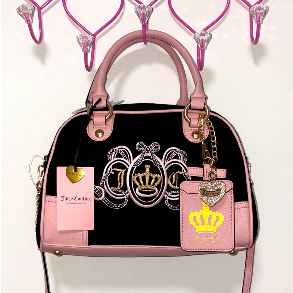🖤 Juicy Couture Juicy Lovers Club Liquorice Bowler Bag Purse 🖤